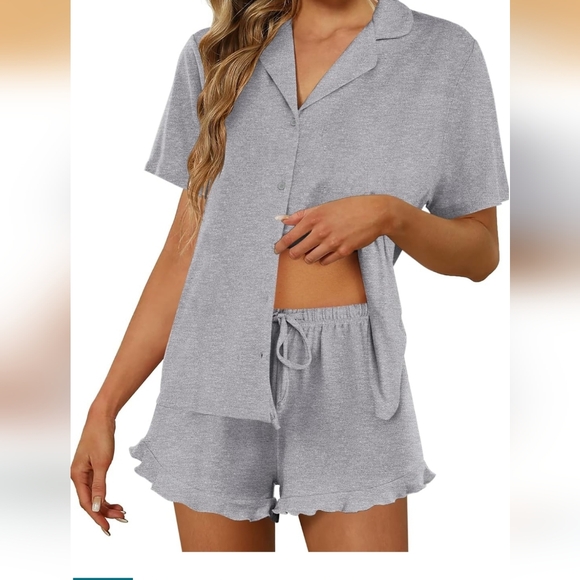 Ekouaer Other - 💕NWT Ekouaer Pajamas Loungewear Sleepwear Nightwear Set Size Medium Gray
